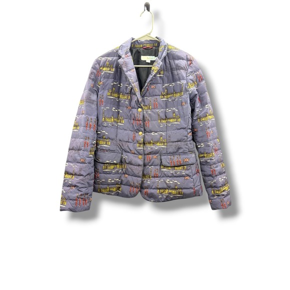 Boden Jackets & Blazers - Boden London Print Down Jacket Women's Size 10 Quilted‎ Feather Warm Coat